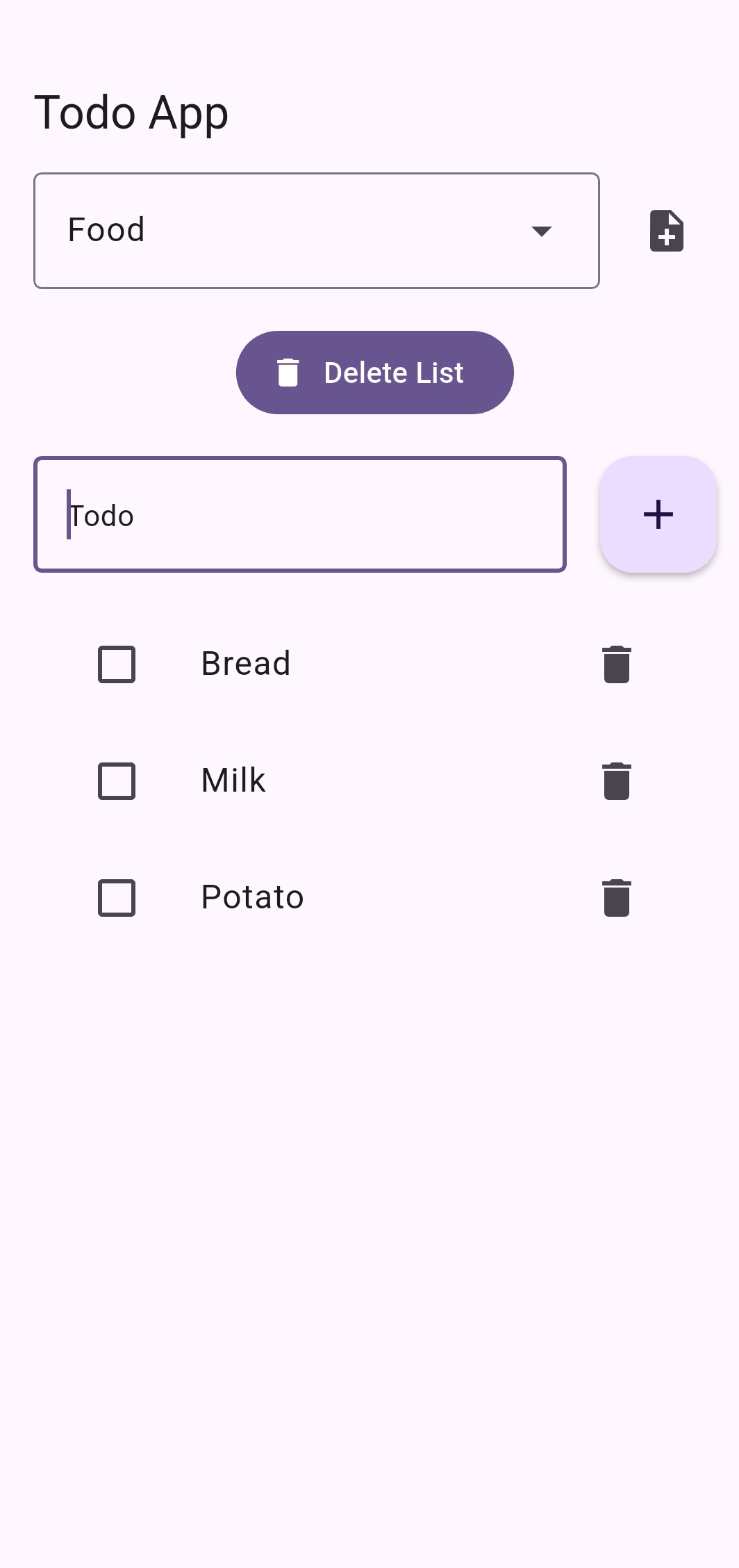 Todolist screenshot